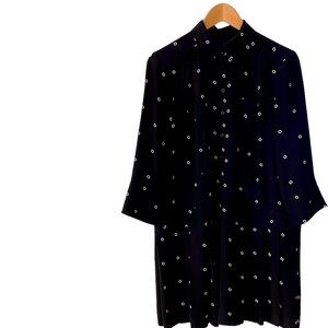 J CREW COLLECTION 100% silk dress button down with pockets size 6. Lined.